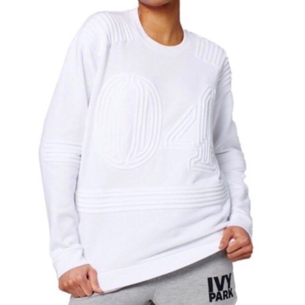 IVY PARK White Cotton Crew Neck Casual Sweatshirt L